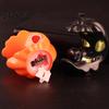 Creative Halloween Gift for Friends LED Light-Up Pumpkin Moon Figurine, Spooky Face Crescent Unique Holiday Landscaping Piece Skull Night Light
