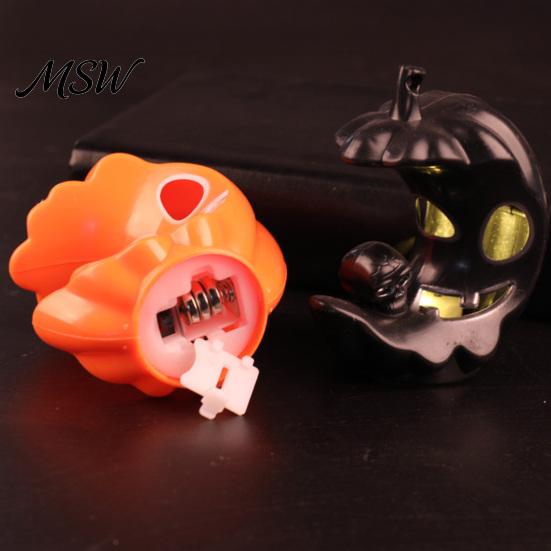 Creative Halloween Gift for Friends LED Light-Up Pumpkin Moon Figurine, Spooky Face Crescent Unique Holiday Landscaping Piece Skull Night Light
