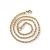 Necklace Boys Hip Hop Versatile Stainless Steel Gold Twist Chain Niche Plain Chain Twist Rope Chain Jewelry