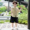 2025 Boys' Hanfu Sleeveless Summer Set - Chinese Style with Embroidery