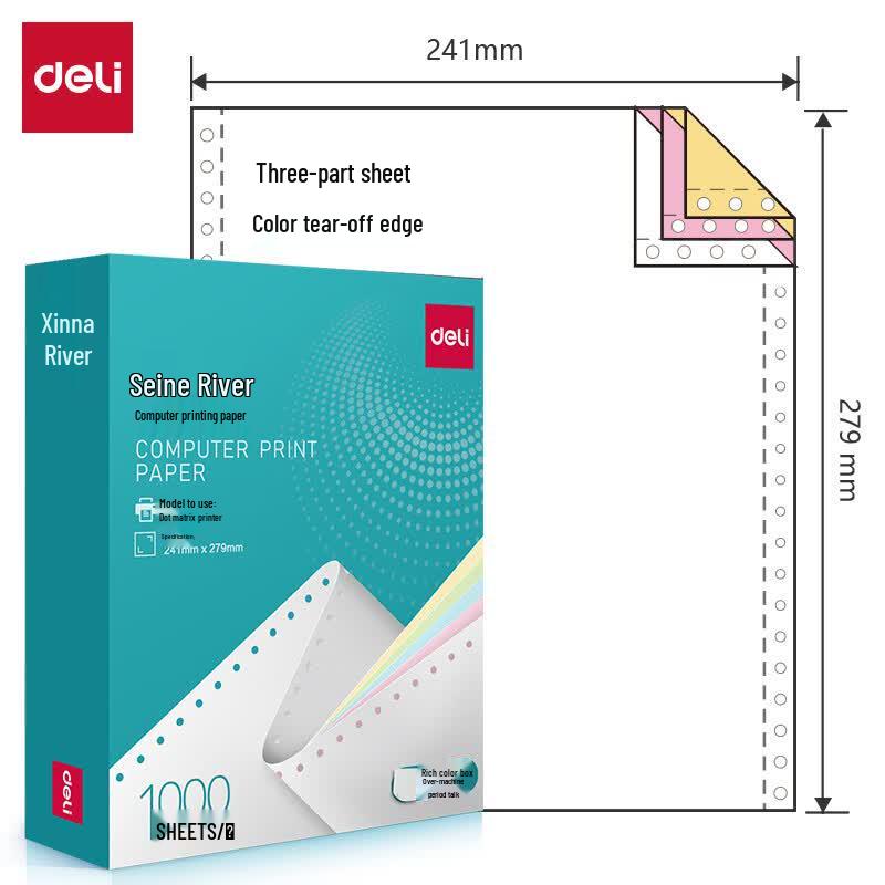 Deli N241-3CS Computer Printing Paper