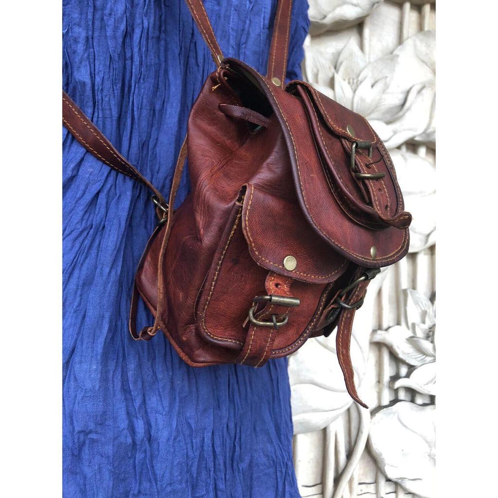 Женский винтажный рюкзак из мягкой кожи, коричневый рюкзак, сумка через плечо