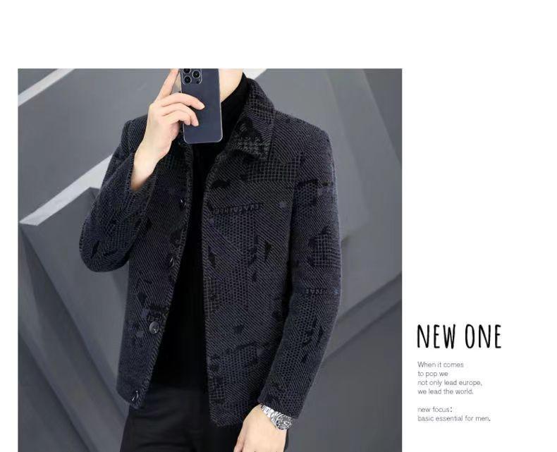 Мужская утолщенная бархатная шерстяная куртка - Новое осенне-зимнее короткое пальто