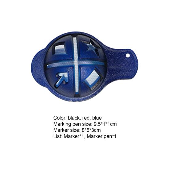2Pcs/Set Golf Ball Liner Easy to Draw Durable Compact Golf Accessory Liner Marker