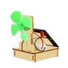 Solar and Wind Energy Powered Fan Model DIY Kit Science Toys for Children Hand-assembled Education Model Kit Wooden Toys Gift