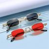 Women Travel Metal Frame Punk Sun Glasses Shades Small Rectangle Sunglasses UV400 Protection