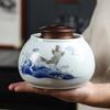 Креативная керамическая банка для чая цвета розового золота с рисунком морской волны, герметичная крышка из сплава, влагостойкая, для конфет, еды, внутренняя банка, современная эстетичная декоративная банка