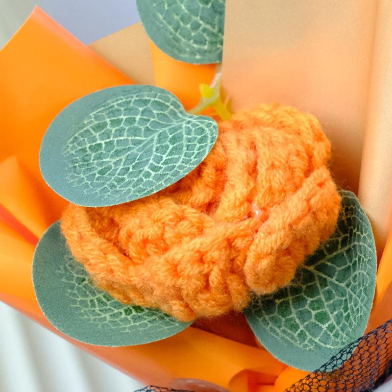 Подарки Искусственные вязаные цветы Мини-букет крючком Вязаный маленький букет Поделки ручной работы