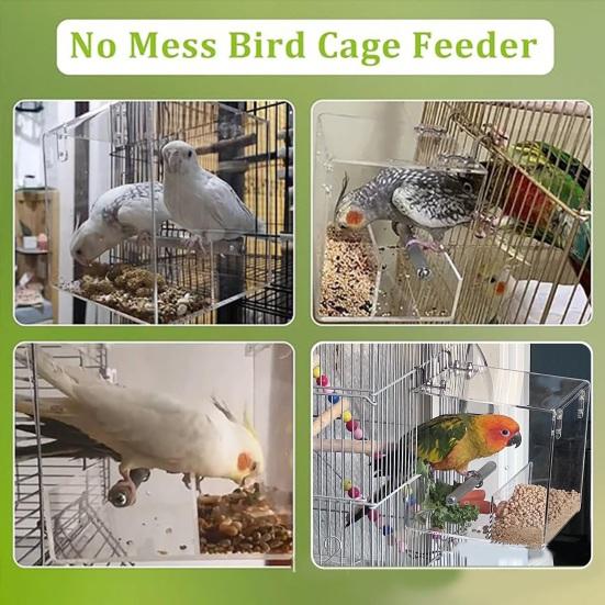 Bird Feeder Large Capacity Spacious Mess-Free Easy Storage No Spill Design with Hanging Hook Easy Food Replenishment Bird Feeder