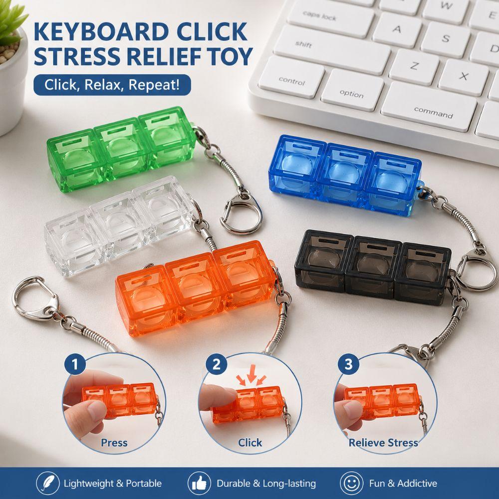 Anxiety Relief Finger Clicker Decompression Keyboard Tester Creative Keyboard Fidget Toy Home