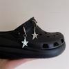 2pcs Alloy Pentagram Shoe Accessories Creative Bell Fork Pendant Diy Hanging Party Jewelry Snap Hook Shoes Buckles Decoration
