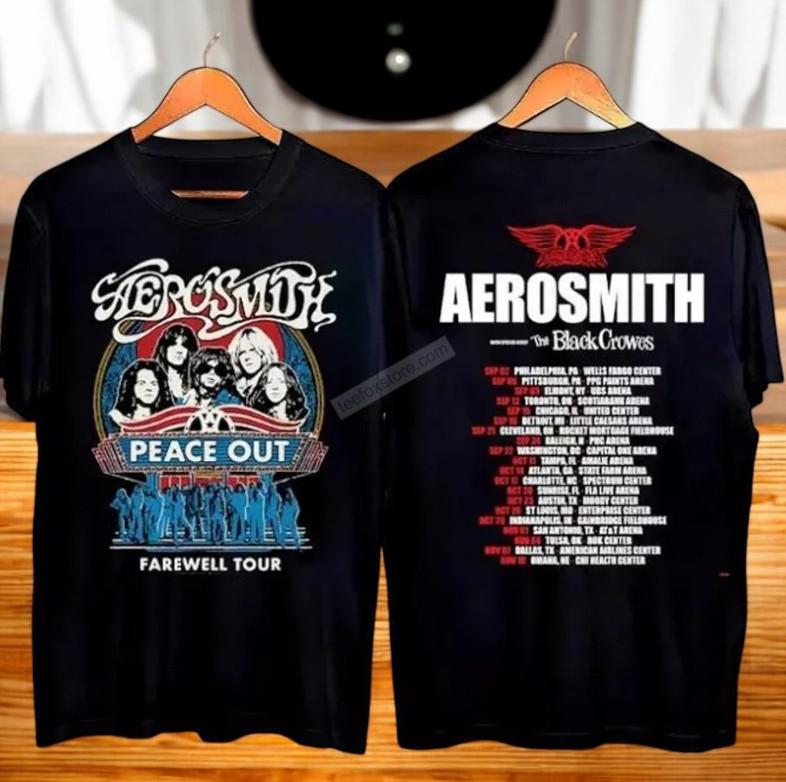 Aerosmith Peace Out Farewell Tour 2025 Shirt Unisex T-Shirt Graphic Tee