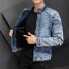 Модные зимние джинсовые куртки для мужчин, верхняя одежда, теплые джинсовые пальто, мужские ретро-узкие джинсовые куртки на молнии, более плотные джинсовые куртки