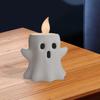 Ghost Flameless Candles Ghost Miniature Candle Lights Flameless Candle Art For Halloween Miniature White Ghost For Bedroom