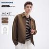Мужская осенняя куртка свободного кроя с лацканами