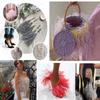1 Meter 10-15cm Wide Apparel Fabric Ostrich Feathers Trim  Costumes Sewing Accessories