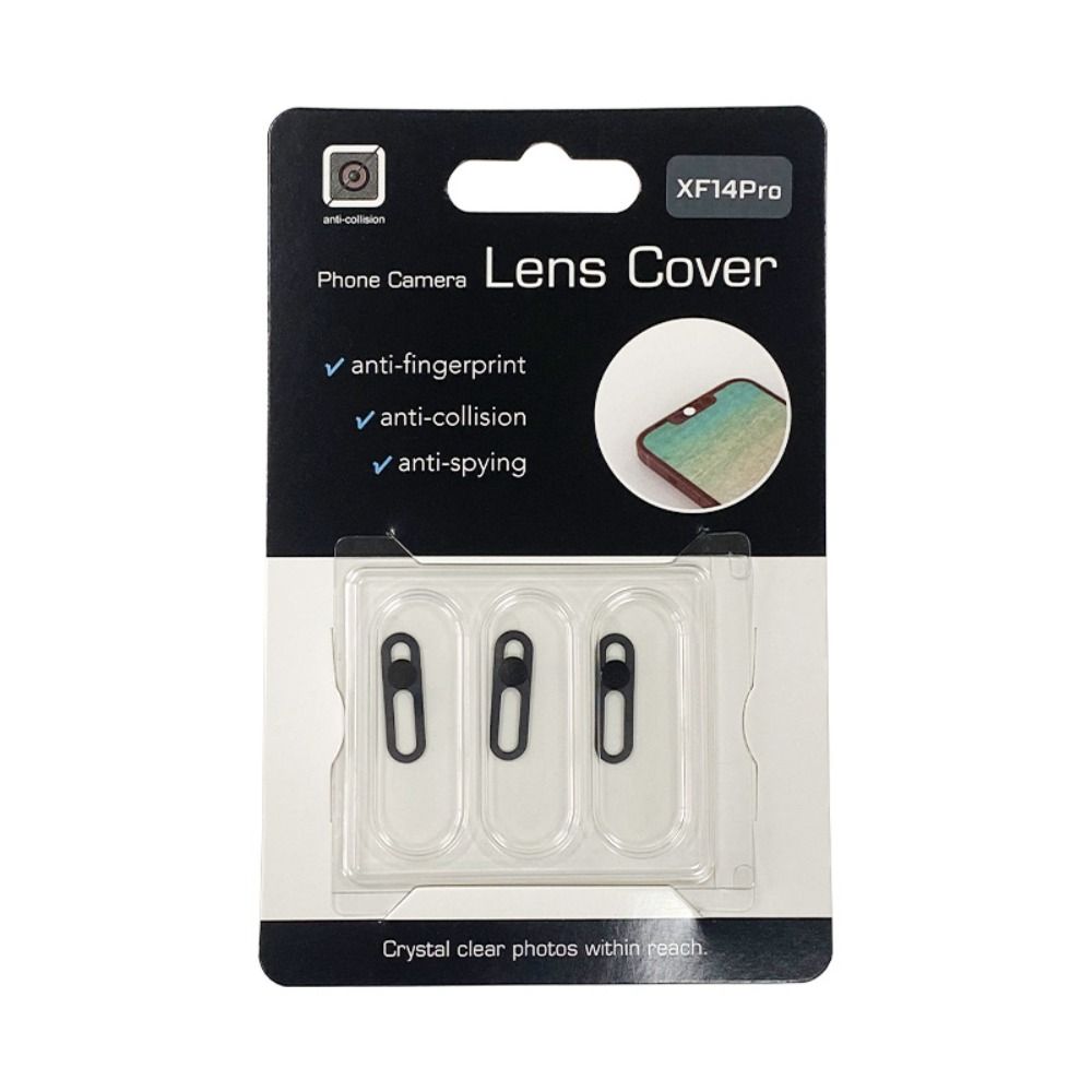 3PCS Phone Lens Antispy Metal Privacy Cap Webcam Cover Front Camera Slider Lens Sticker