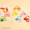 Small Colored Flowers Key Ring Pendant Pinkycolor Bag Pendant For Women Ins Style Chain