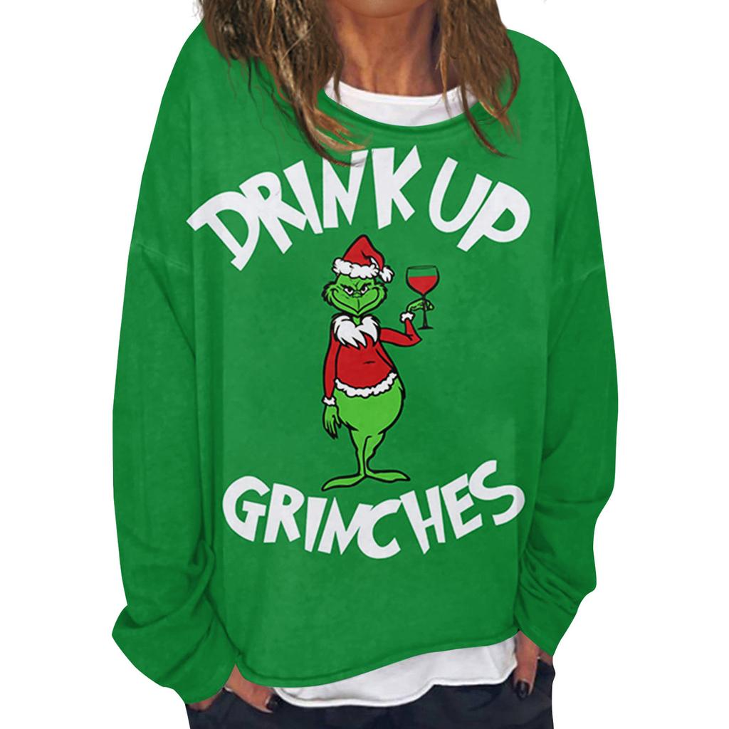 Женская повседневная модная винтажная толстовка с длинным рукавом и круглым вырезом с принтом, многослойный пуловер, топ