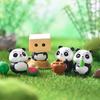 7pcs Doll House Resin Ornaments Panda Series Micro Landscape Gardening DIY Landscaping Accessories