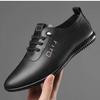 Light and Comfortable Business Casual Leather Shoes Trendy Versatile PU Men's White Shoes Summer Spot Foreign Trade Men's Shoes