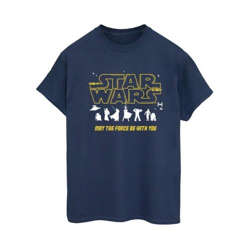 Star Wars Womens/Ladies Silhouettes Force Cotton Boyfriend T-Shirt