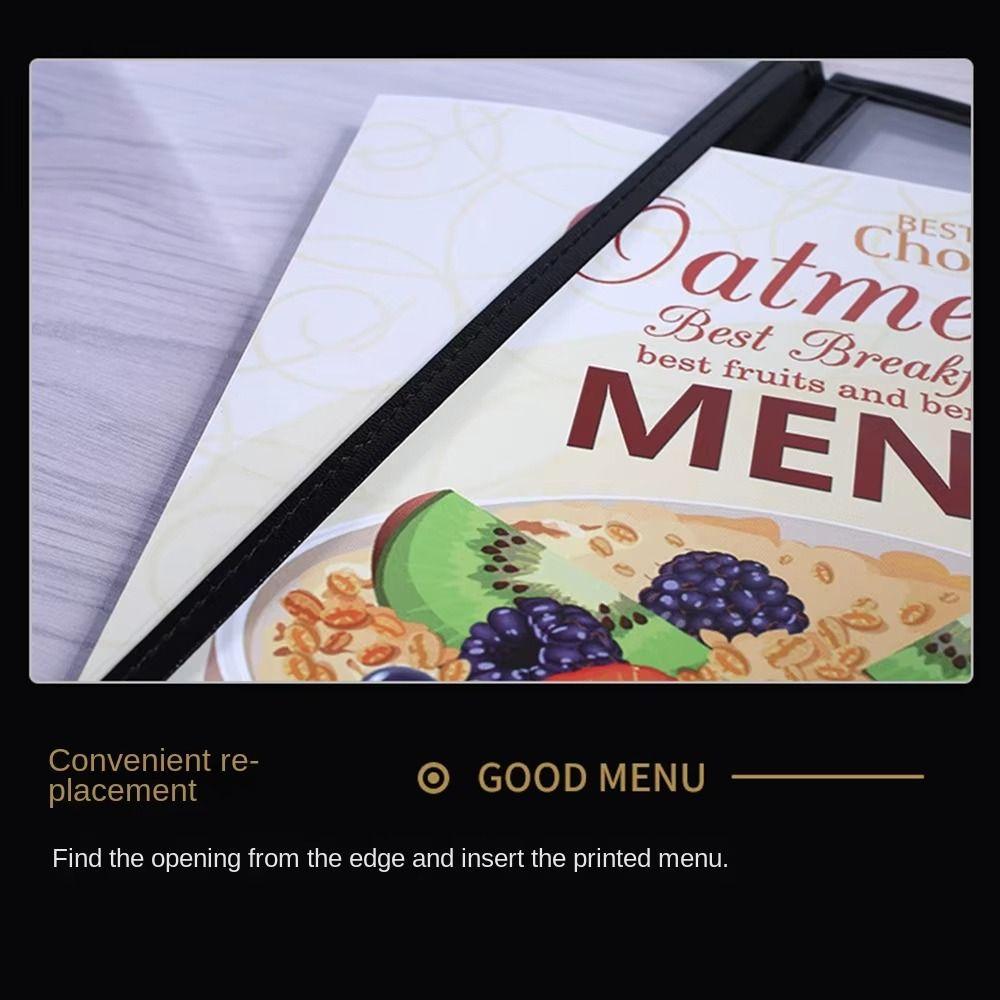 PVC Recipe Book Cover Transparent Menu Paper Holder Waterproof a4 Document Holder DIY Menu Making