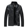 Autumn and Winter New Men's Leather Jacket Casual Motorcycle PU Leather Jacket Plus Velvet Large Size Jacket Trendy