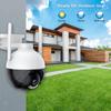 Уличная Wi-Fi PTZ-камера 4MP Беспроводная Wi-Fi IP-камера Домашняя система безопасности с обзором на 360 градусов Цветная ночь