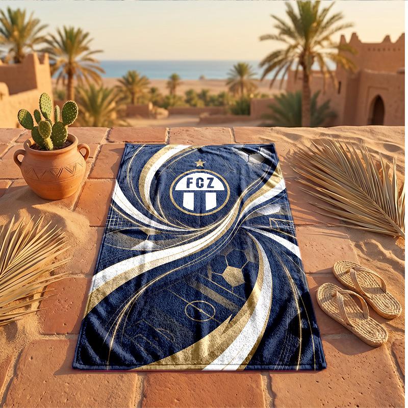 FC Zürich Print Microfiber Beach Towel Quick Dry Absorbent Large Towel For Beach Swimming Travel