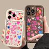 Heart Print Pattern Phone Case For iPhone Air 17 16e 16 15 Pro Max 16 14 Plus 13 12 11 Pro Max 7 8 Shockproof Soft TPU Silicone Cover