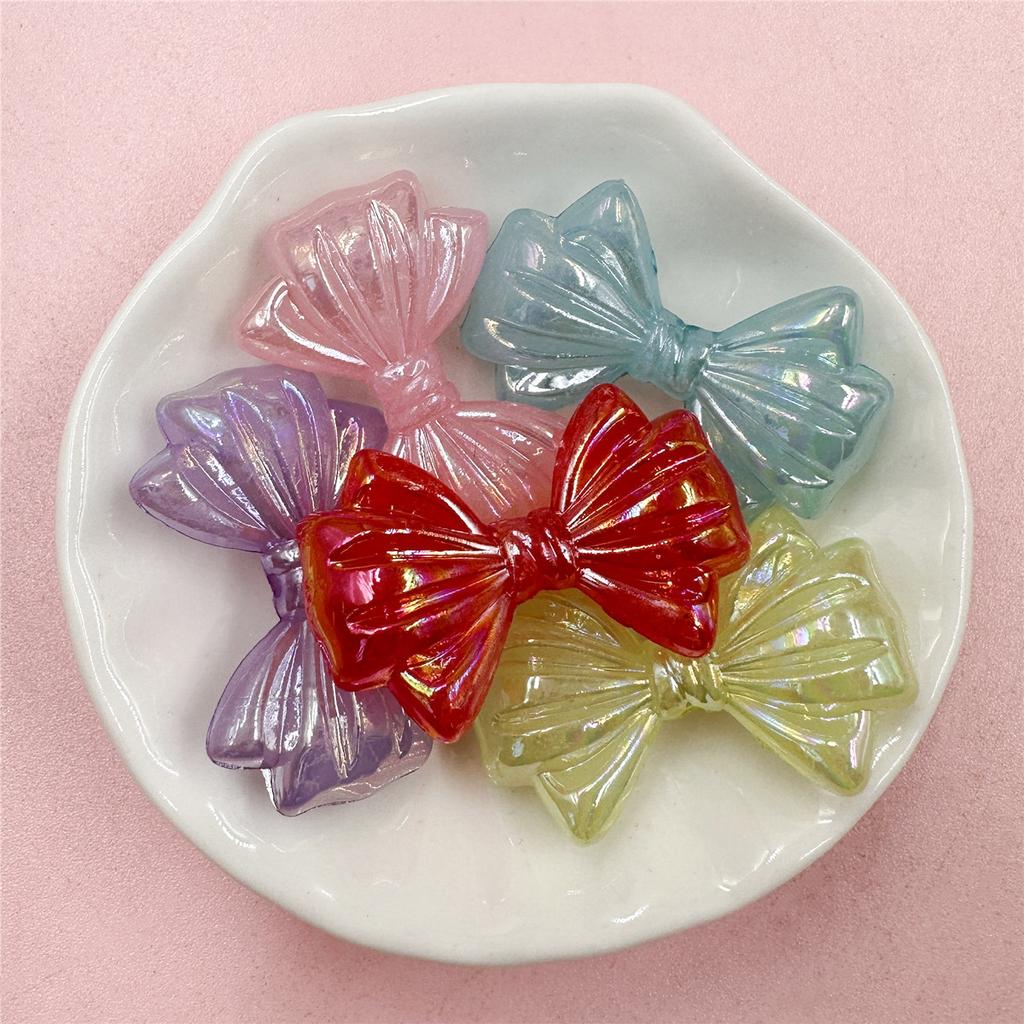 Брелок для браслета, аксессуары, бусины-бабочки, акриловая цепочка для мобильного телефона 23,2*35,5 мм, красочные «сделай сам», 5 шт., изысканная ручная работа