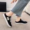 1pair Flat Convenient Canvas Casual Sneaker Comfort Lace-Up Board Shoes Low Top
