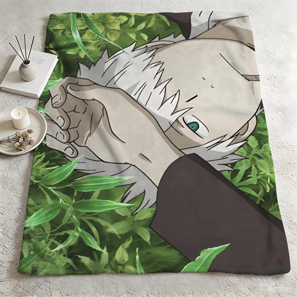 anime MMushishiI Throw Warm Soft Flannel Blanket Multiuse for Sofa Bed Camping Travel Nap