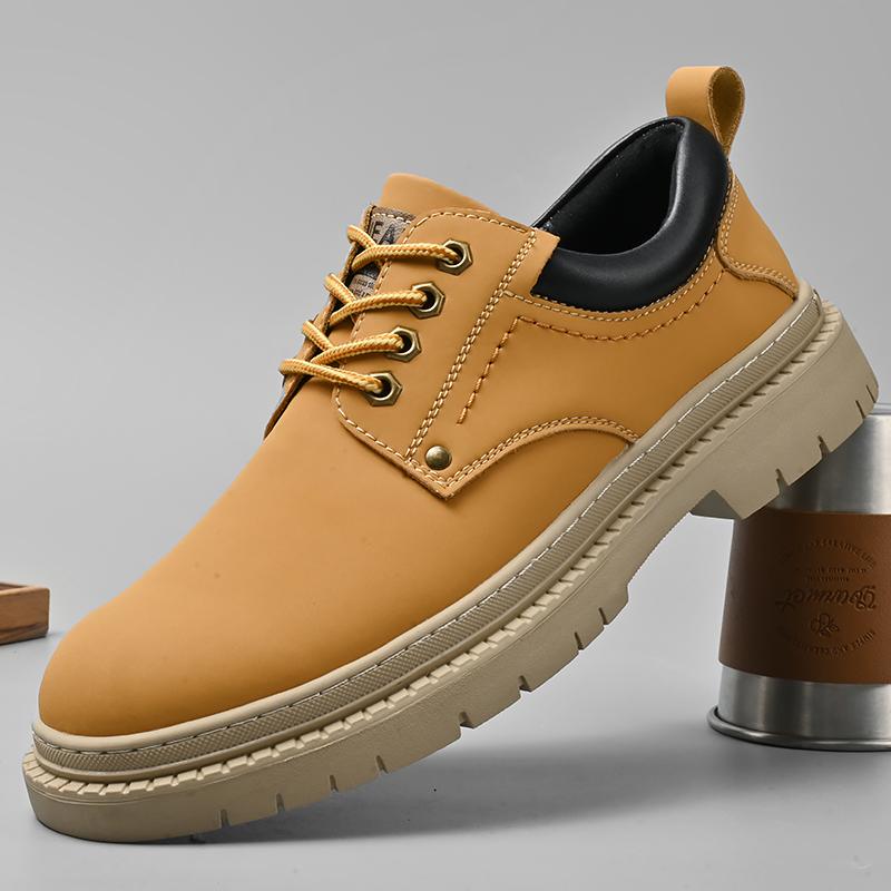 Модная деловая платформа Мужская повседневная обувь Высококачественные кроссовки Роскошный бренд Мужская обувь Уличная кожаная Нескользящая Мужские оксфорды Обувь