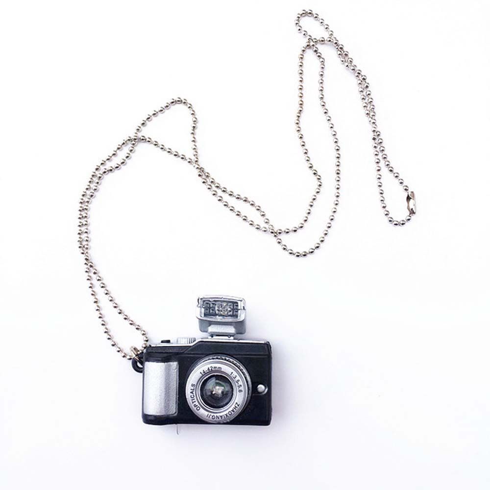 Unisex Punk Men Women Flash Camera Fashion Jewelry Sweater Chain Music Pendant Necklace