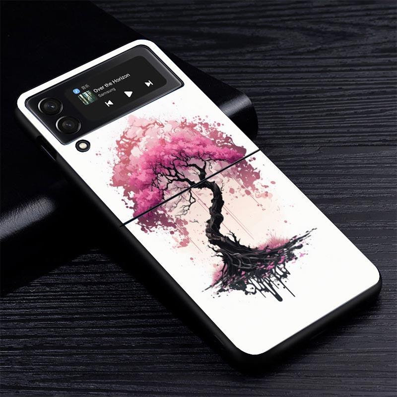 Чехол для телефона Samsung Z Flip 7 с изображением вишневого дерева для Samsung Z Flip 6 5 4 3 5G Galaxy ZFlip7 ZFlip4 ZFlip5 ZFlip6 ZFlip3 Чехол для телефона 4 Z