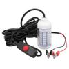 12V 15W Подводный свет для привлечения рыбы Светодиодная лампа Система поиска рыбы Свет с 30-футовым шнуром питания и зажимом для аккумулятора