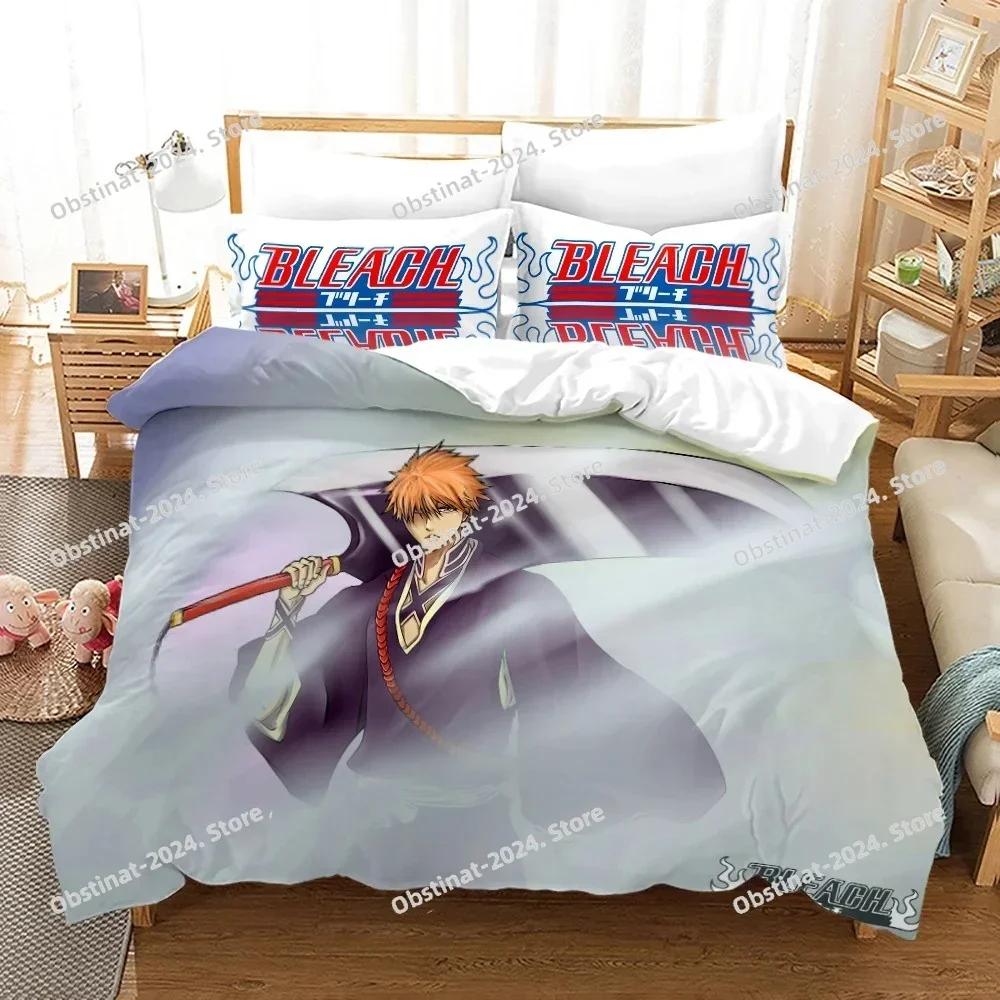 3D Bleach Bedding Set Bedspread Single Twin Full Queen King Size Bleach Anime Bleach Bed Set Linen Aldult Bedroom Duvetcover Set