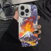 Чехол для iPhone «Извержение вулкана» для 16 Pro, 15 Promax, 14, 13, 12 – Модный трансграничный дизайн
