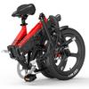 LANKELEISI G650 foldable electric bicycle features a 500W motor, 48V 12.8Ah battery, a top speed of 35km/h, a range of 110km, 20*2.4 inch tires.