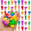 10/30/50Pcs Mini Shaped Suction Cups Soft Rubber Monster Animal Suction Cups Home Living Room Decoration For Relaxing JXB