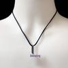 Amethyst Pendant Fairy Necklace with Black Braided Rope - Simple Clavicle Chain for Summer