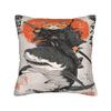 Ukiyo-E Art Japanese Cat Riding Pillowcases Retro Trendy Pillow Case For Living Room Bed Chair Comfy Pillow Cover