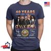 Футболка Guns N' Roses 40-летие, 1985-2025, Графическая футболка рок-группы, Унисекс футболка