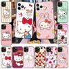 Case for Xiaomi Poco X6 X4 M5 M6 F5 F6 C65 C55 C50 C51 C40 Redmi Note 7 8 14C A3X 13C 12C 11 10A 9C Pro Black Sofe Cover LI26 Cute Hello Kitty