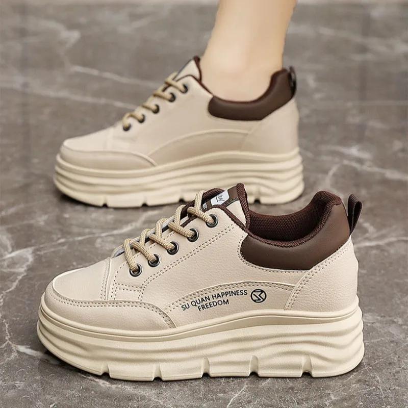 Женская обувь трендовые женские массивные кроссовки корейские скрытые толстые туфли на платформе дышащие удобные повседневные туфли