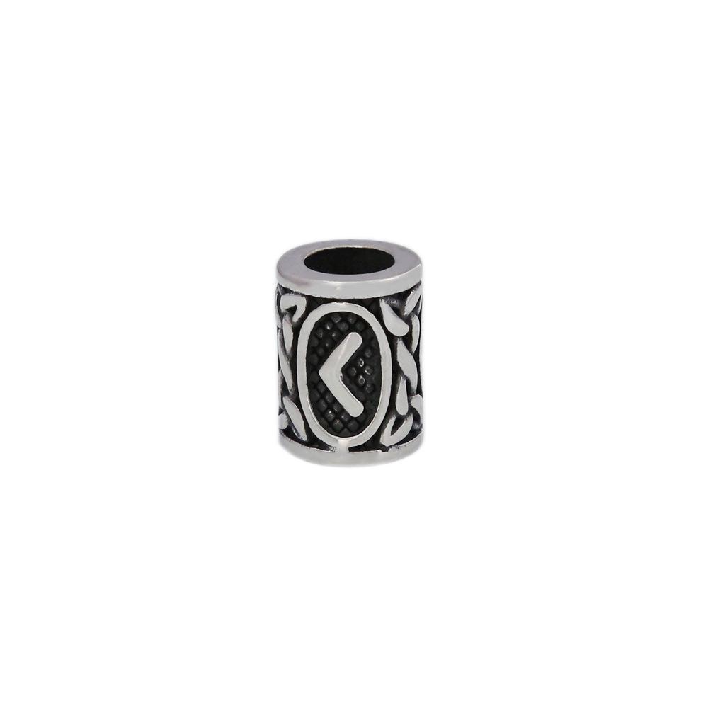 Retro Viking Rune Stainless Steel Beads - Non-Fading Titanium Accessory