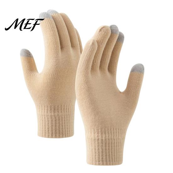 Skiing Snowboard Winter Gear Knitted Touchscreen Gloves for Women Men, Warm Five Finger Gloves, Fleece Lined Smartphone Thermal Cold Weather