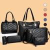 Новый модный набор из шести предметов, сумка для мамы и ребенка, сумка на плечо с тиснением и пайетками, сумка-мессенджер большой вместимости, сумочка, женская сумка.